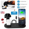 Wireless Charger Dock 4 in 1 10W Fast Charging Station For iPhone Apple iWatch Series 5/4/3/2/1 AirPods Fit for iPhone 11/11Pro/XS/XR/MAX/X/8 Plus/8 S
