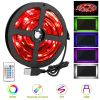 TV LED Backlight Strip 6.56ft Waterproof RGB Strip Light USB Monitor Lighting Kit w/ Remote Controller 16 Colors For 40-60 in TV