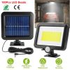 Solar Powered Wall Lights Outdoor 100 LED Beads Motion Sensor Lamp IP65 Waterproof Dusk To Dawn Sensor Light For Front Door Deck
