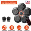 Music Boxing Machine Electronic Wall Target Punching Pad LED Lighted Sandbag Boxing Training Machine Exercise Equipment with Half Finger Boxing Gloves