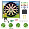 Golf Chipping Dart Game Mat Set With 20 Sticky Balls Ground Stakes Hanging Hooks Carrying Bag Indoor Outdoor Golf Hitting Training Game Mat For Kids B