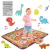 Dinosaur Dance Mat for Kids Aged 3-6 Electronic Music Dance Pad with 7 Gaming Modes Built-in Music Adjustable Volume Optimal Gift for Boys Girls