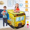 Kids Play Tent Foldable Pop Up Fire Truck Tent Portable Children Baby Play House W/ Carry Bag For Indoor Outdoor Use