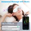 Eye Messager With Heat Music Wireless Eye Mask for Migraines Rechargeable Eye Care Device with Air Pressure Vibration Massage for Men Women Elders