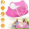 Foldable Baby Travel Bed Portable Infant Mosquito Net Tent Crib Cradle w/ Pillow Mattress Music Box for 0-3 Kids