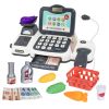 Kids Cash Register Pretend Play Cashier Toy with Scanner Calculator Credit Card Money Grocery Products Educational Toy Gift for Kids Aged 3 4 5 6 Year