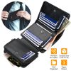 Men’s Leather Wallet ID Card Holder Purse Trifold Clutch Money Zipper with ID Window
14 Credit Card 1 ID Card