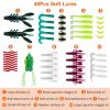 383Pcs Fishing Lures Tackle Box Bass Fishing Animated Lure Crankbaits Spinnerbaits Soft Plastic Worm Saltwater Freshwater Fishing Kit