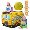 Kids Play Tent Foldable Pop Up School Bus Tent Portable Children Baby Play House W/ Carry Bag For Indoor Outdoor Use