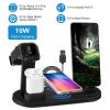 Wireless Charger Dock 4 in 1 10W Fast Charging Station For iPhone Apple iWatch Series 5/4/3/2/1 AirPods Fit for iPhone 11/11Pro/XS/XR/MAX/X/8 Plus/8 S
