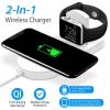 10W Qi Wireless Charger Watch Charger 2-in-1 Wirless Charging Pad for Apple Watch 4/3/2/1/ iPhone X/XS/8