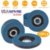 10Pcs Flap Wheel Discs 80 Grit 4 1/2”x7/8” Flap Sanding Disc Grinding Wheel Abrasive Polishing Tool for Angle Grinder