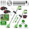 24V 300W Cordless Grass Trimmer Rechargeable Lawn Mower 18000M/Min Weed Cutter with Saw Blade 2 Stainless Steel Blades 10 Plastic Blades 2 Rechargeabl