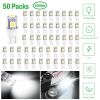 50Pcs/Kit LED Car Light Bulbs 1000lm T10 Base 5050 6000K White Auto Lamps Replacement for Dome Map Door Trunk Signal License Plate