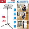 Tripod Music Stand 360° Rotatable Instrument Sheet Holder Heavy Duty Metal Folding Retract Book Mount for Kids Guitar Singers