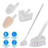 3 in 1 Tub And Tile Scrubber Cleaning Brush With 42.91in Long Handle Length Adjustable Rod Shower Cleaning Brush With Sponge Hard Bristles Gap Brush