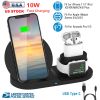 Wireless Charger 10W Fast Charging Station For iPhone Apple iWatch Series 5/4/3/2/1 AirPods Fit For iPhone 11/11Pro/XS/XR/MAX/X/8 Plus/8 Samsung Galax