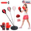 Punching Bag For Kids Junior Boxing Set w/ Boxing Gloves Height Adjustable Free Standing Punching Ball Boxing For Kids Aged 3-8Years Old