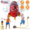 Rocket Sprinkler Launcher Outdoor Water Sprinkler Flying Splashing Fun Toys Summer Water Toy 360° Rotation for 3+ Years Old Boys Girls for Yard Pool G