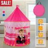 Kids Play Tent Foldable Pop Up Children Play Tent Portable Baby Play House Castle W/ Carry Bag Indoor Outdoor Use