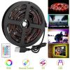 TV LED Backlight Strip 6.56ft Waterproof RGB Strip Light USB Monitor Lighting Kit w/ Remote Controller 16 Colors For 40-60 in TV