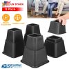 8Pcs Furniture Risers 500kg 1100lbs Capacity Bed Lifters Adjustable Couch Table Chair Risers
