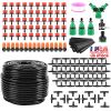 164FT Drip Irrigation Kit Automatic Garden Irrigation System Misting Plant Watering Drip Kit for Garden Greenhouse Flower Bed Patio Lawn