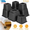 8Pcs Furniture Risers 500kg 1100lbs Capacity Bed Lifters Adjustable Couch Table Chair Risers