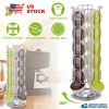 24 Cups Coffee Pod Holder Coffee Capsule Storage Rack 360° Rotatable Chrome Plating Carousel Coffee Pods Dispenser for Nespresso LAVAZZA GAGGIA Capsul