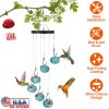 Wind Chimes Humming Bird Feeder Ant and Bee Proof Outdoor Hanging Hummingbird Feeder For Viewing Decoration For Garden Patio Yard Balcony