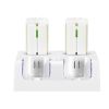 Charging Dock Station For 2 Nintendo Wii Remotes 4 Rechargeable Battery Packs w/ LED Indicator