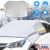 Car Windshield Snow Cover Windproof Magnetic Car Windscreen Cover Frost Ice Protection with Side Mirror Protector 5 Magnets for Most Vehicles