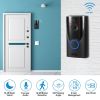 WiFi Video Doorbell Wireless Door Bell 720P HD WiFi Security Camera w/ Two-way Talk PIR Motion Detection IR Night Vision Home Security Camcorder Offic