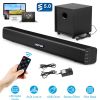 Wireless Soundbar with Subwoofer 2.1CH Audio Speaker For TV Aux USB Reading Soundbar Subwoofer Surround Sound Speaker System Home Theater