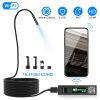 WiFi Endoscope 8 LEDs Borescope 2.0 MP IP67 Waterproof 16.4ft/5m Snake Inspection Camera