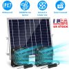 Solar Powered Fan Kit For Intake or Exhaust Air 20W Solar Panel IPX7 Waterproof Dual 4.72IN Fans With 9.5FT Cord Ventilation and Cooling for Chicken C