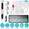 Electric Engraving Pen with 33Pcs Burr Bits 5Pcs Stencils 3 Gears Speed Rechargeable Cordless Professional Engraver Etching Machine For Jewelry Glass