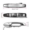iMounTEK 4pcs Chrome Outer Handles Outside Exterior Door Handles Front Rear for Chevy Pickup Truck 2007-2013 Suburban Sierra Silverado Escalade Cadill