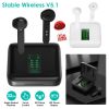 True Wireless Stereo V5.1 Earbuds Touch Control In-Ear TWS Headsets Headphone Earpiece with LED Display Magnetic Charging Case Built-in Mic