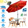 Solar Umbrella Lights Outdoor Parasol String Light 8 Lighting Mode Waterproof 104 LED 8 Bundles Warm White for Patio Garden Outdoor