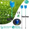 2Pcs Solar Powered Tulip Garden Light Wind Mill Waterproof Landscape Stake Lamp Decorative Lawn Lights For Yard Driveway Walkway Patio