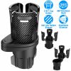 2-in-1 Universal Car Cup Mount Holder Expander with Adjustable Base Multifunctional Auto Drink Beverage Cup Holder Adapter Insert Organizer