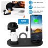 Wireless Charger Dock 4 in 1 10W Fast Charging Station For iPhone Apple iWatch Series 5/4/3/2/1 AirPods Fit for iPhone 11/11Pro/XS/XR/MAX/X/8 Plus/8 S