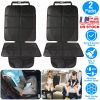 2 Packs Car Seat Protector Cushion Mat Pad with Thick Padding Protector for Child Baby Car Seat Mesh Pockets Non-slip