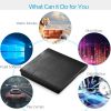 External CD DVD Drive USB 3.0 Slim DVD-RW Drive Superdrive Burner Writer High Speed Data Transfer USB Optical Drives Players for PC Desktop Laptop Win