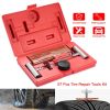 57 Pcs Universal Tire Repair Tools Kit Flat Tire Puncture Repair Tools for Cars Trucks