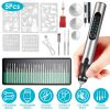 Electric Engraving Pen with 33Pcs Burr Bits 5Pcs Stencils 3 Gears Speed Rechargeable Cordless Professional Engraver Etching Machine For Jewelry Glass