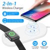 10W Qi Wireless Charger Watch Charger 2-in-1 Wirless Charging Pad for Apple Watch 4/3/2/1/ iPhone X/XS/8