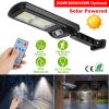 Solar Powered Wall Lights Outdoor 120LED Beads Motion Sensor Lamp IP65 Waterproof 3 Modes Sensor Light W/ Remote Control For Street Front Door Deck