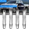 iMounTEK 4pcs Chrome Outer Handles Outside Exterior Door Handles Front Rear for Chevy Pickup Truck 2007-2013 Suburban Sierra Silverado Escalade Cadill
